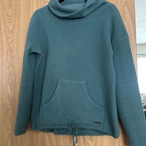 Carve Designs Teal Cowl Neck Sweater